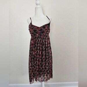 People Floral Lattice Chic Dress Size Sx.